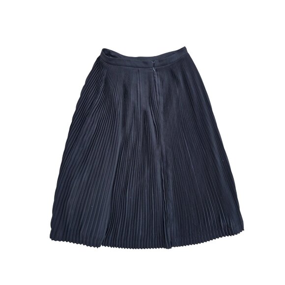 Calvin Klein Womens Pleated A-Line Skirt Navy Size 2 Knee Length Lightweight - Picture 2 of 5